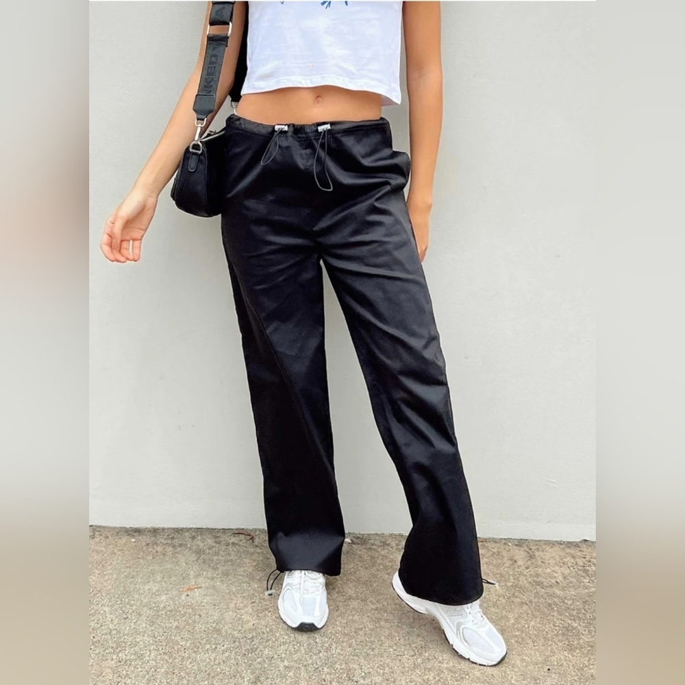 Princess Polly Connels parachute pants black size 6